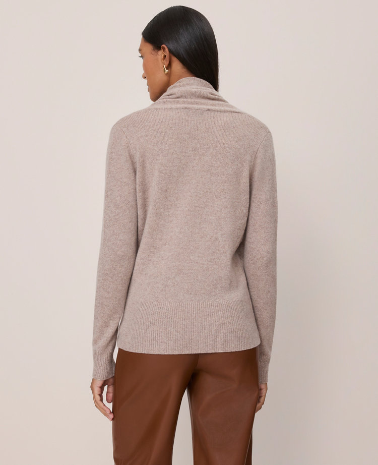 Ann Taylor Cashmere Shawl Collar Sweater In Neutral