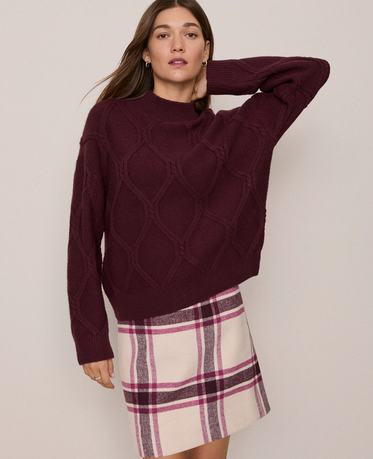 Petite Weekend Collection Cable Sweater