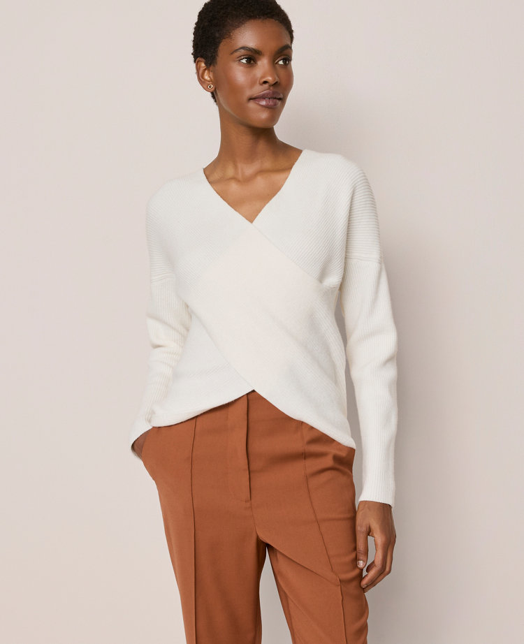 Ribbed Wrap Sweater