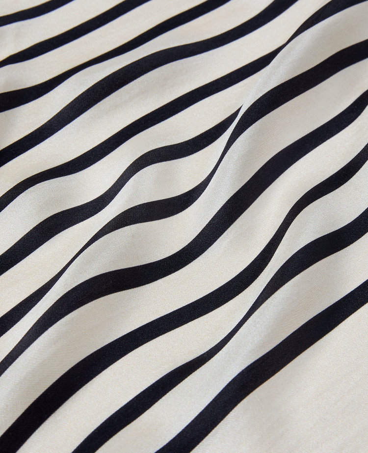 Striped Triangle Silk Scarf
