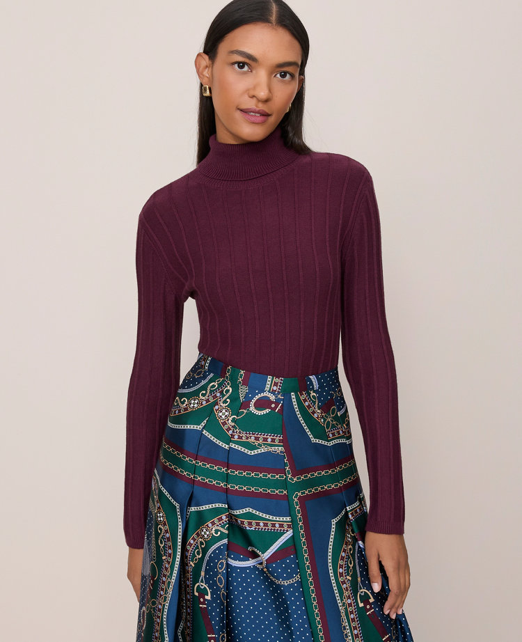 Petite Ribbed Turtleneck Sweater