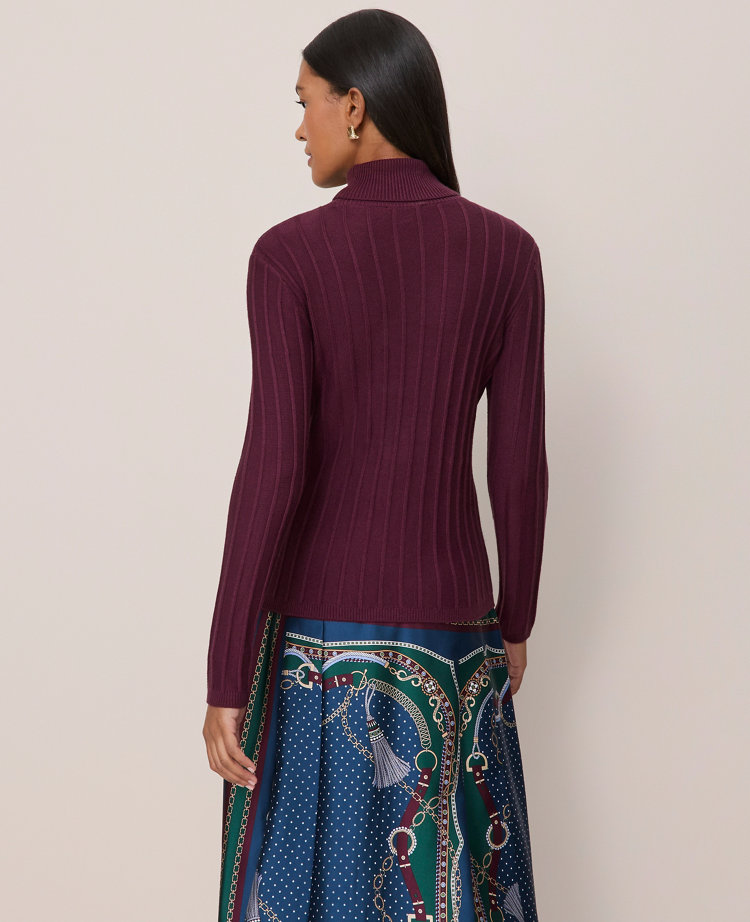 Petite Ribbed Turtleneck Sweater