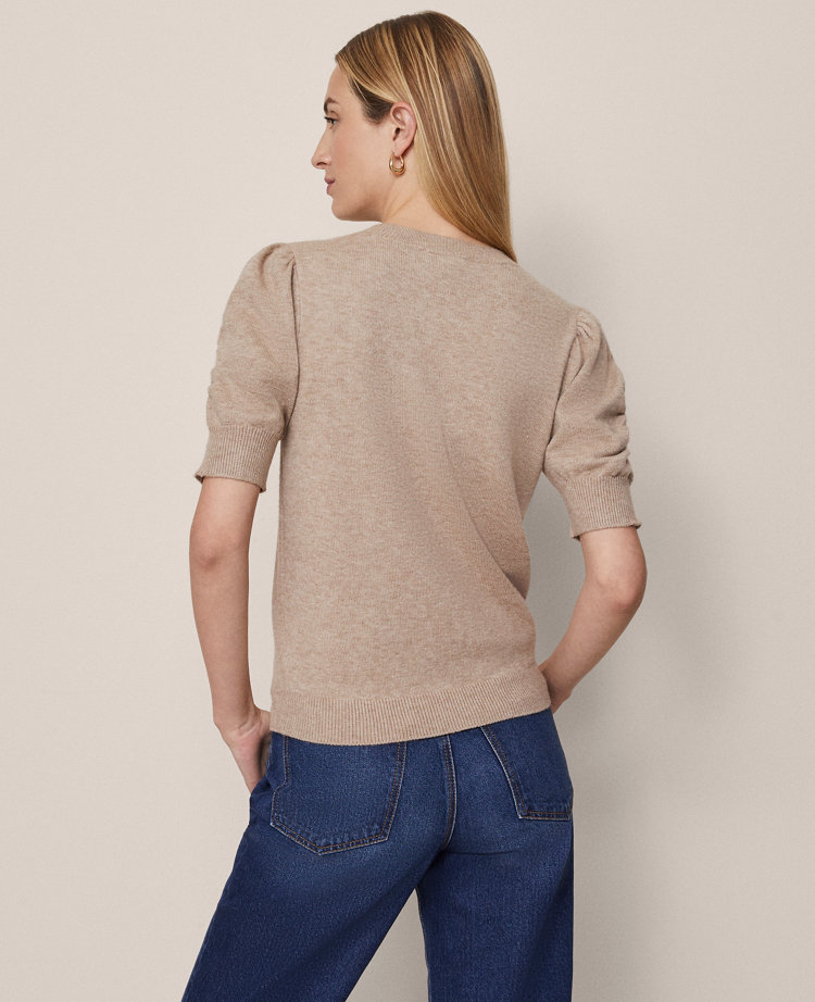Ann Taylor Weekend Collection Ruched Sweater Tee