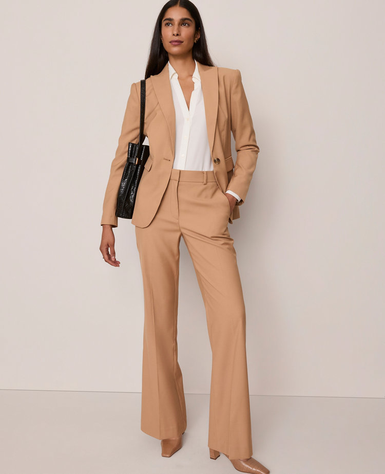 Ann Taylor The Petite Flare Trouser Pant In Nude