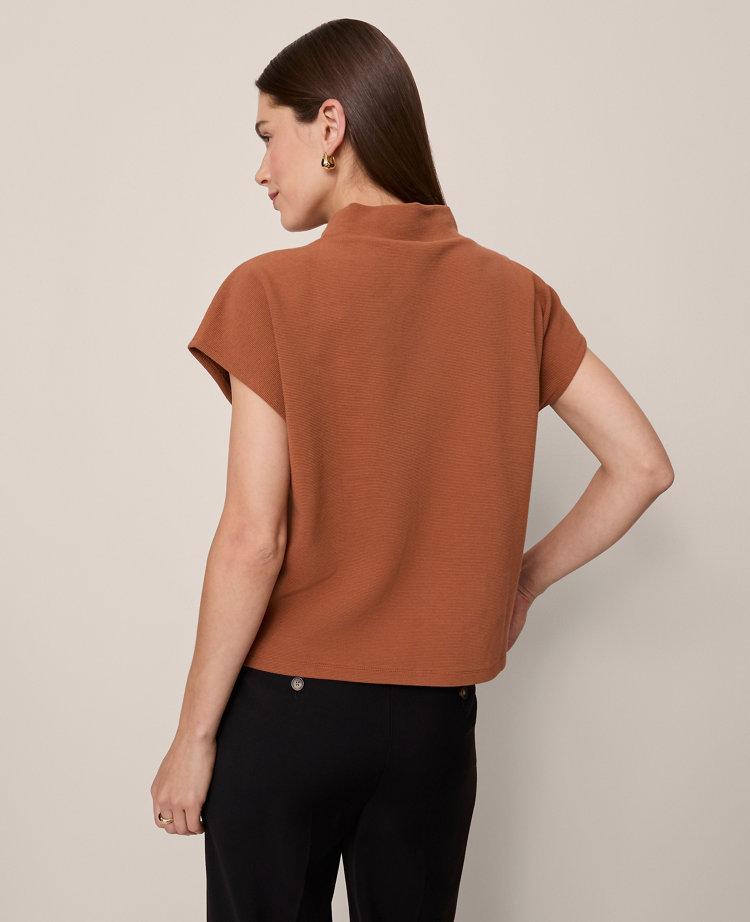 Horsebit Mock Neck Top