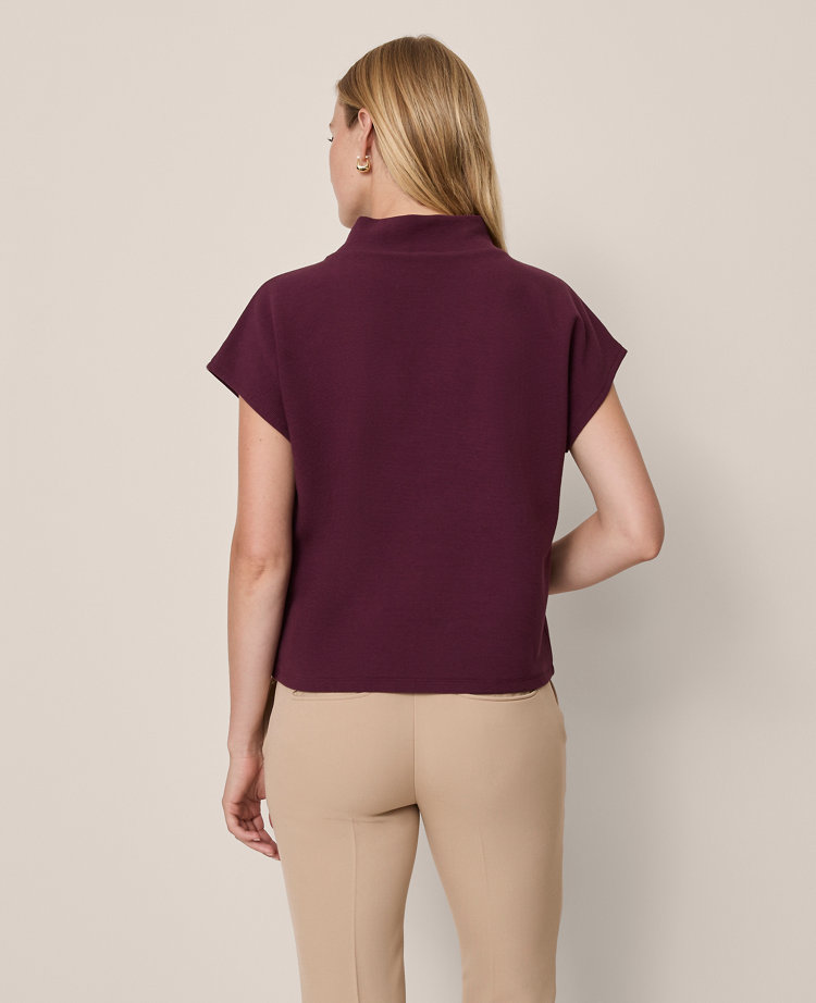 Horsebit Mock Neck Top