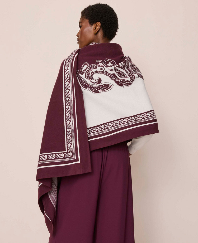 Paisley Wrap Poncho