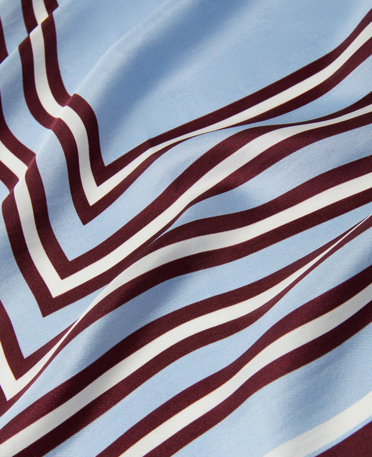 Striped Triangle Silk Scarf