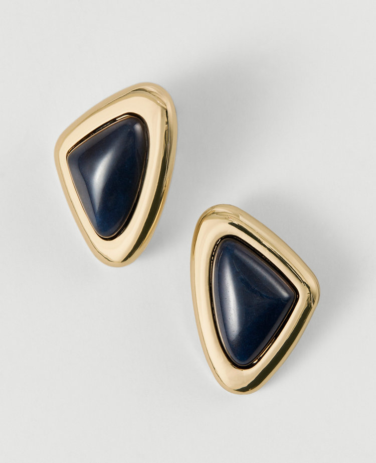 Triangle Stone Stud Earrings