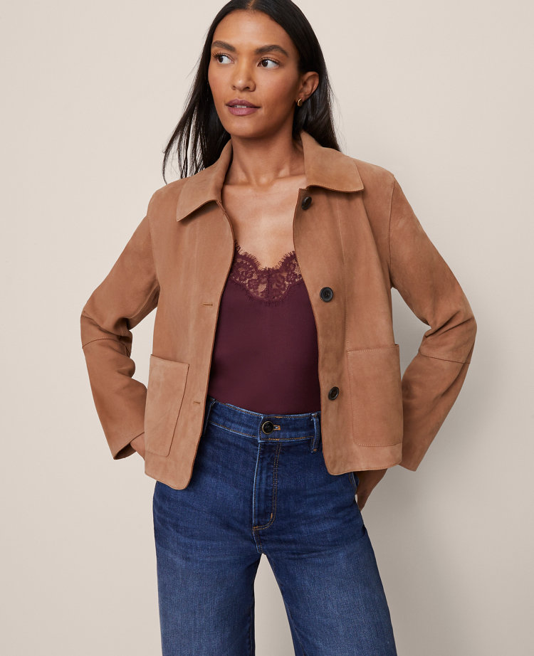 Suede Collared Jacket