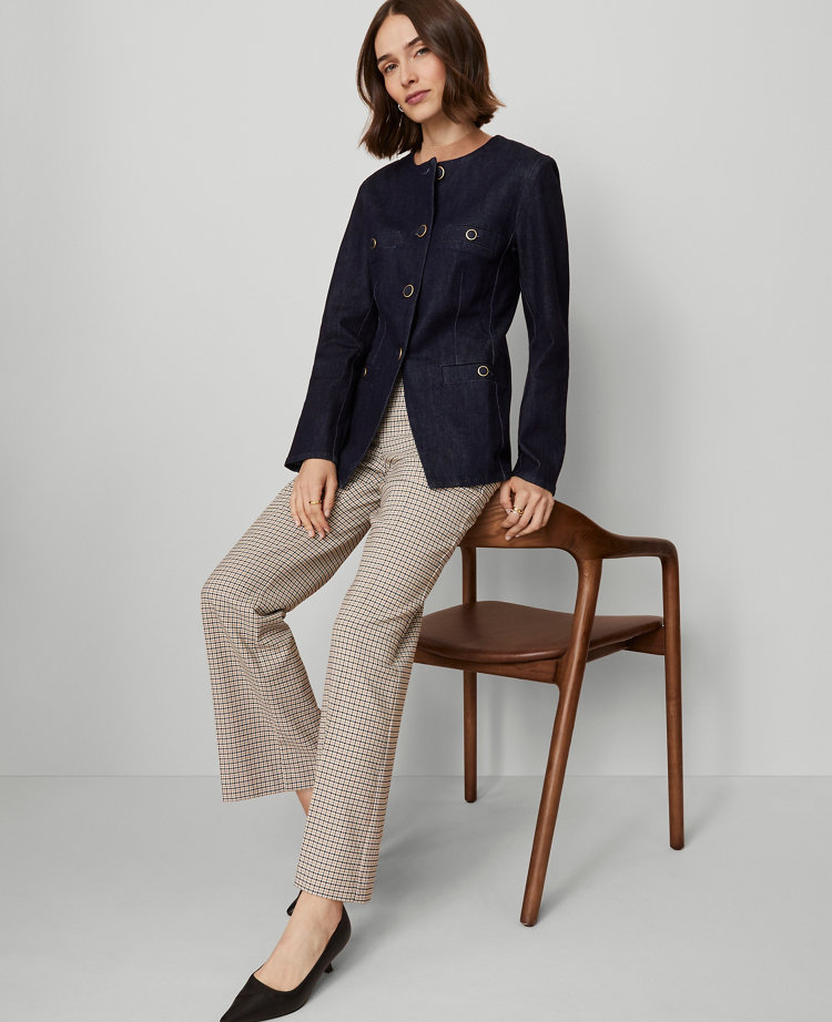 Petite Denim Split Hem Jacket