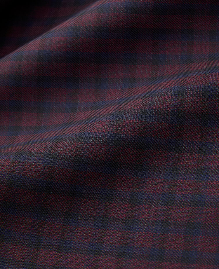 Ann Taylor Studio Collection Belted Pleated Wide-Leg Pant Plaid Red/Blue Women's