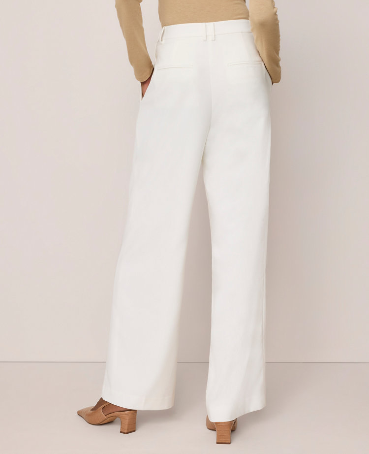 The Petite Side Button Wide-Leg Pant
