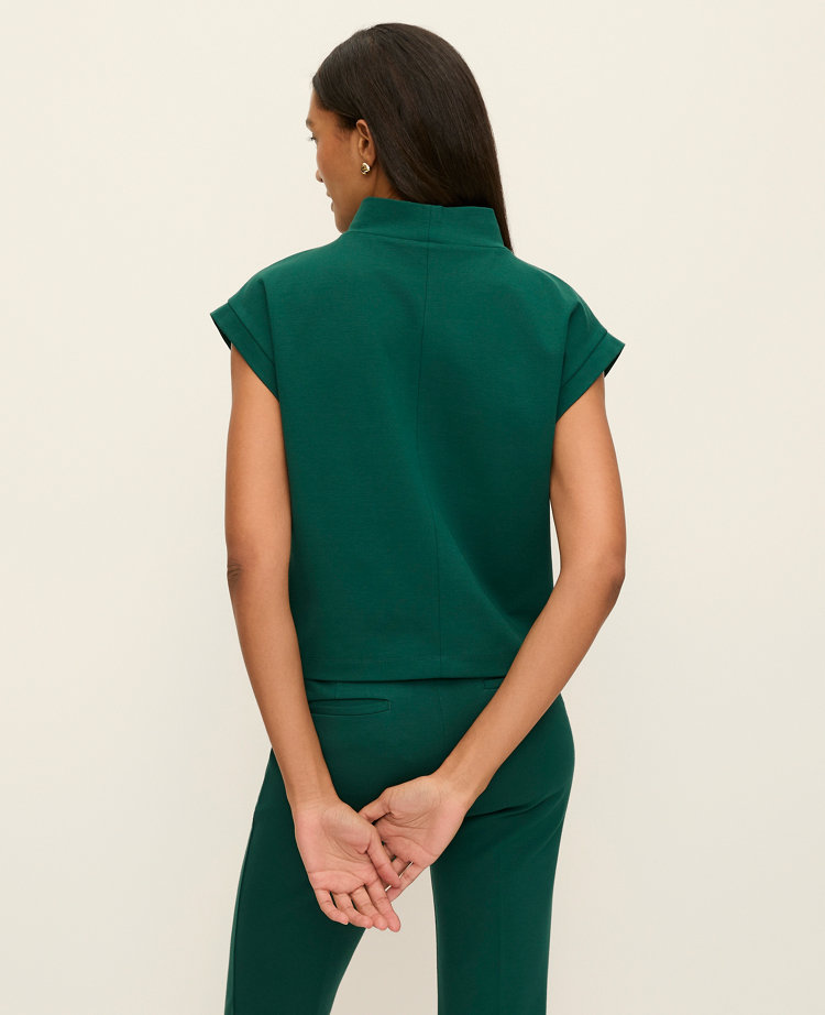 Mock Neck Knit Shell