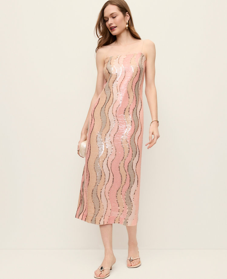 Sequin Geo Shift Dress