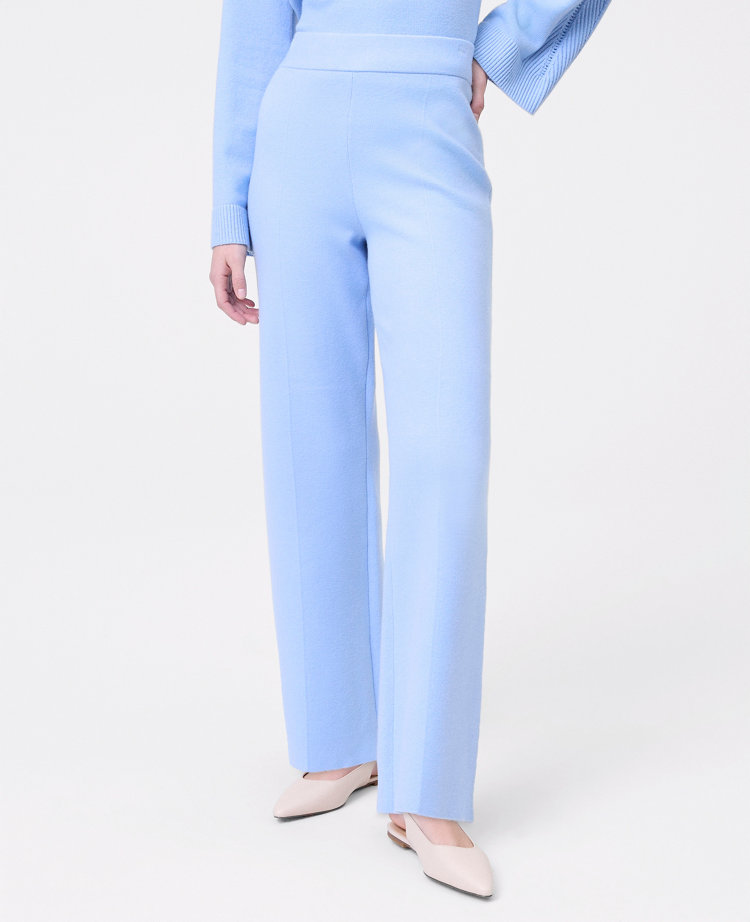 Weekend Collection Pull-On Wide-Leg Sweater Pant