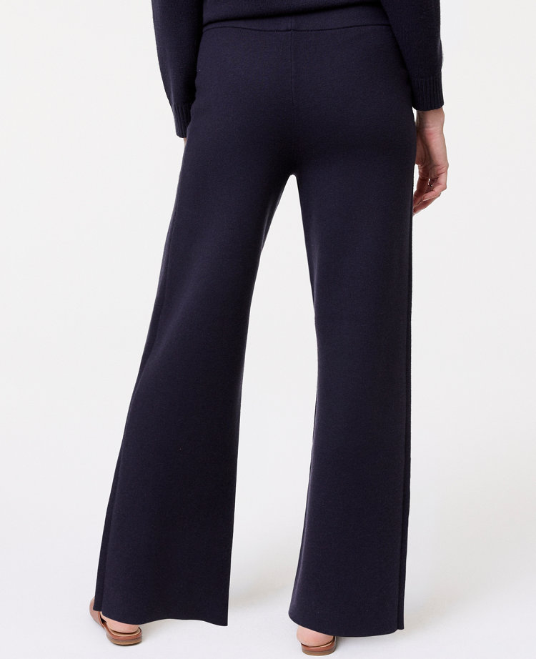 Weekend Collection Pull-On Wide-Leg Sweater Pant