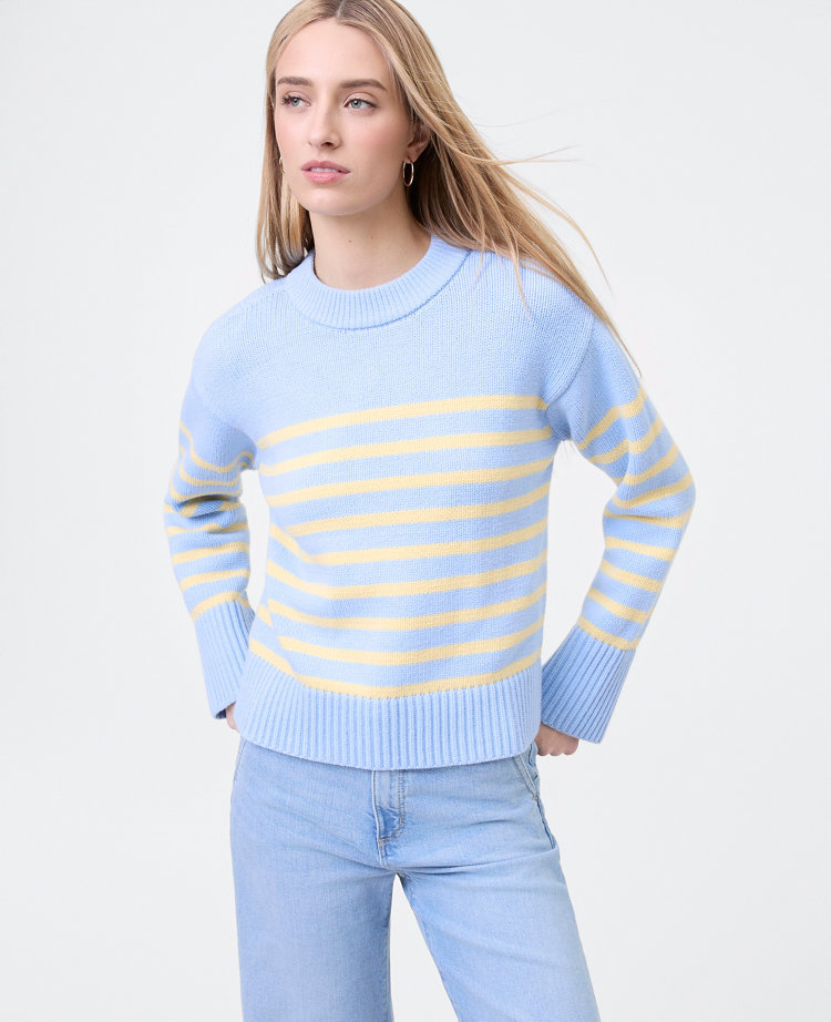 Weekend Collection Striped Crew Neck Sweater