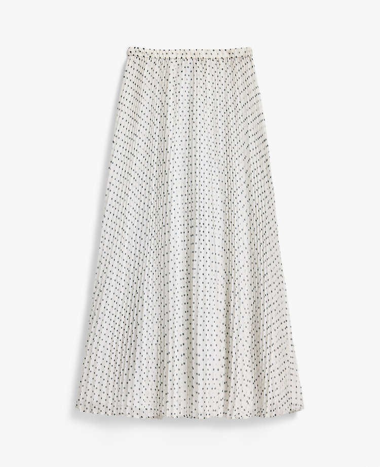 Polka Dot Chiffon Midi Skirt