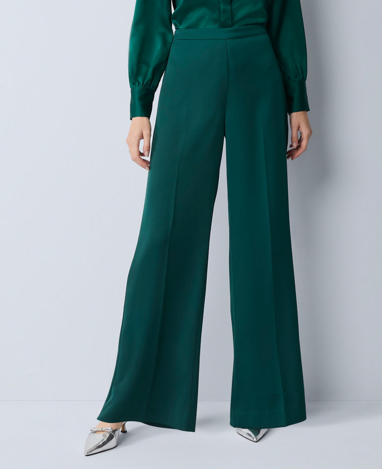 Ann Taylor The Wide-leg Pant In Green