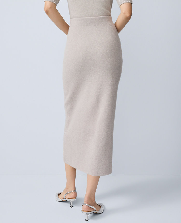Petite Embellished Sweater Skirt