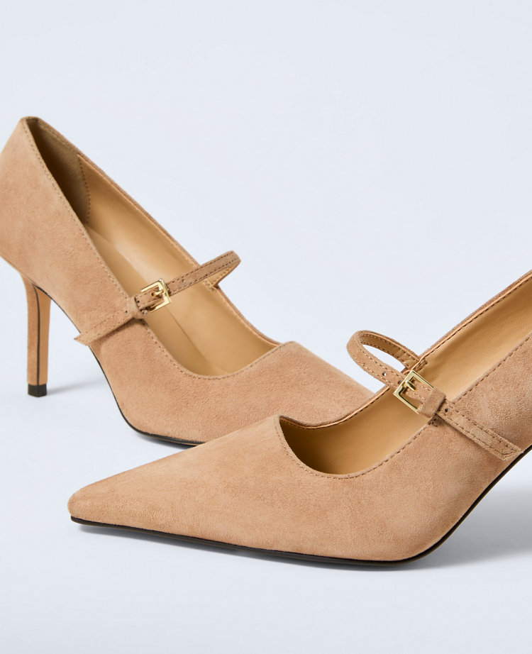 Ann Taylor Leather Mary Jane Pump In Brown