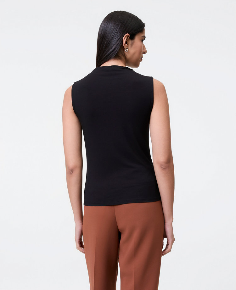 Mock Neck Knit Shell