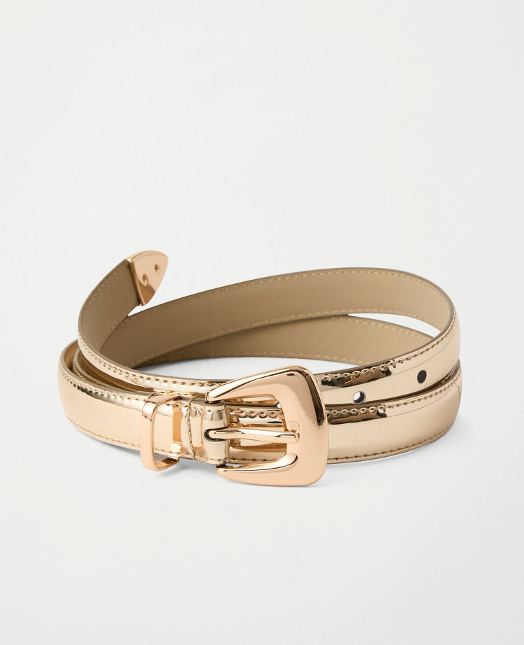 Metallic Square Buckle Belt