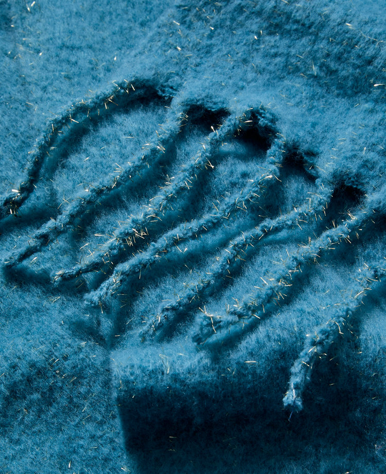 Ann Taylor Weekend Collection Shimmer Blanket Scarf Moroccan Turquoise Women's