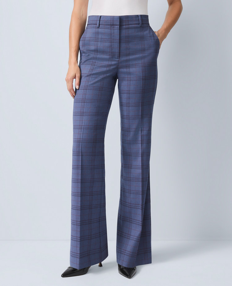 The Petite Flare Trouser in Plaid