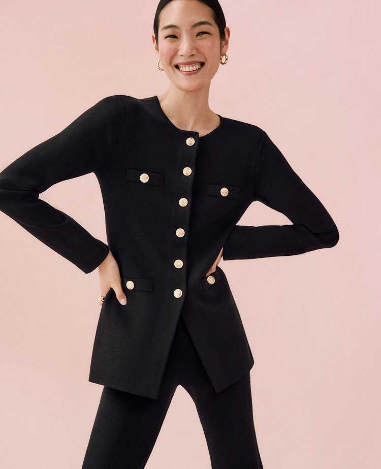 Petite Crew Neck Cardigan
