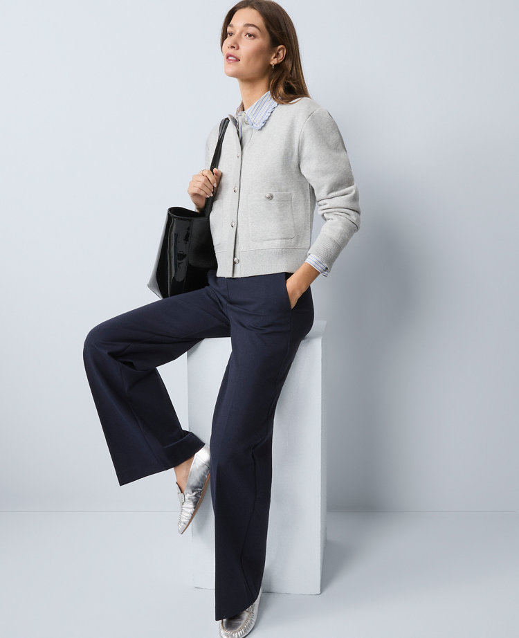 Ann Taylor Weekend Collection Patch Pocket Jacket In Gray