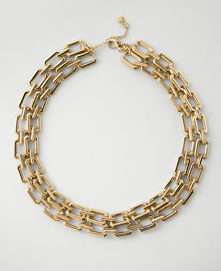 Chunky Layered Metal Necklace
