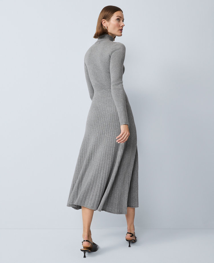 Petite Ribbed Turtleneck Sweater Dress