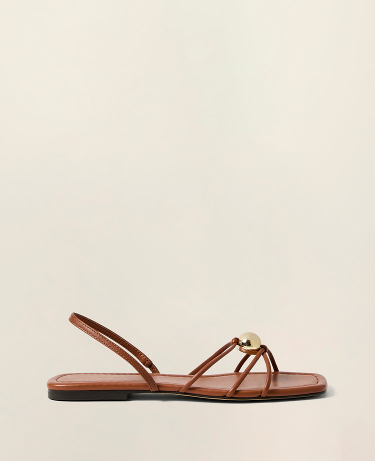Leather Hardware Embellished Sandal