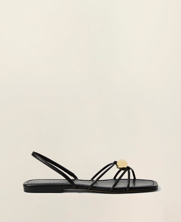 Leather Hardware Embellished Sandal