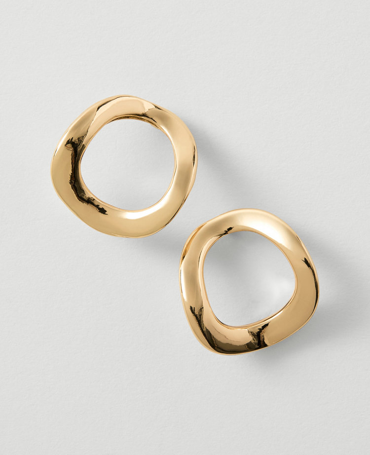Circle Metal Stud Earrings