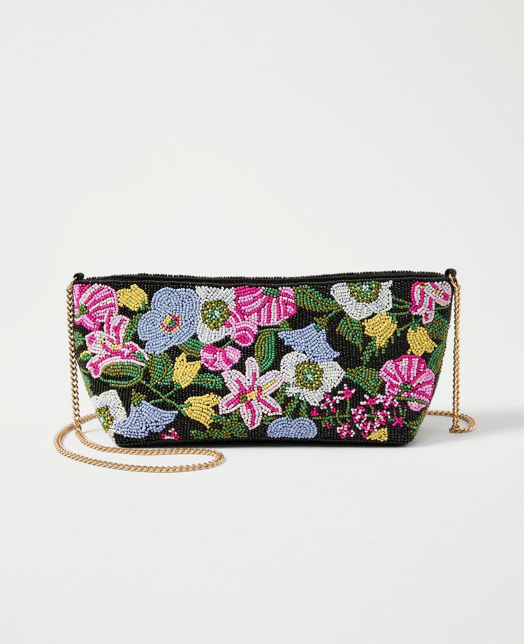 Beaded Floral Clutch