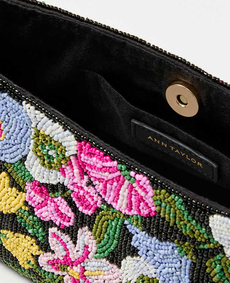 Beaded Floral Clutch