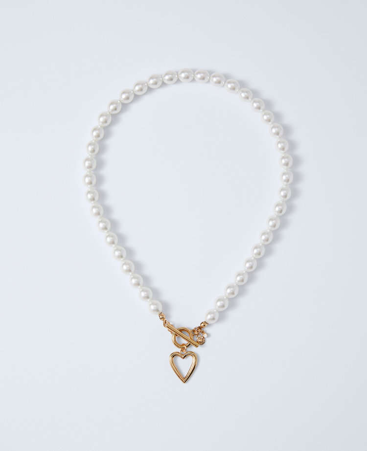 Pearl Heart Pendant Necklace