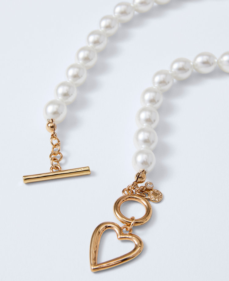Pearl Heart Pendant Necklace