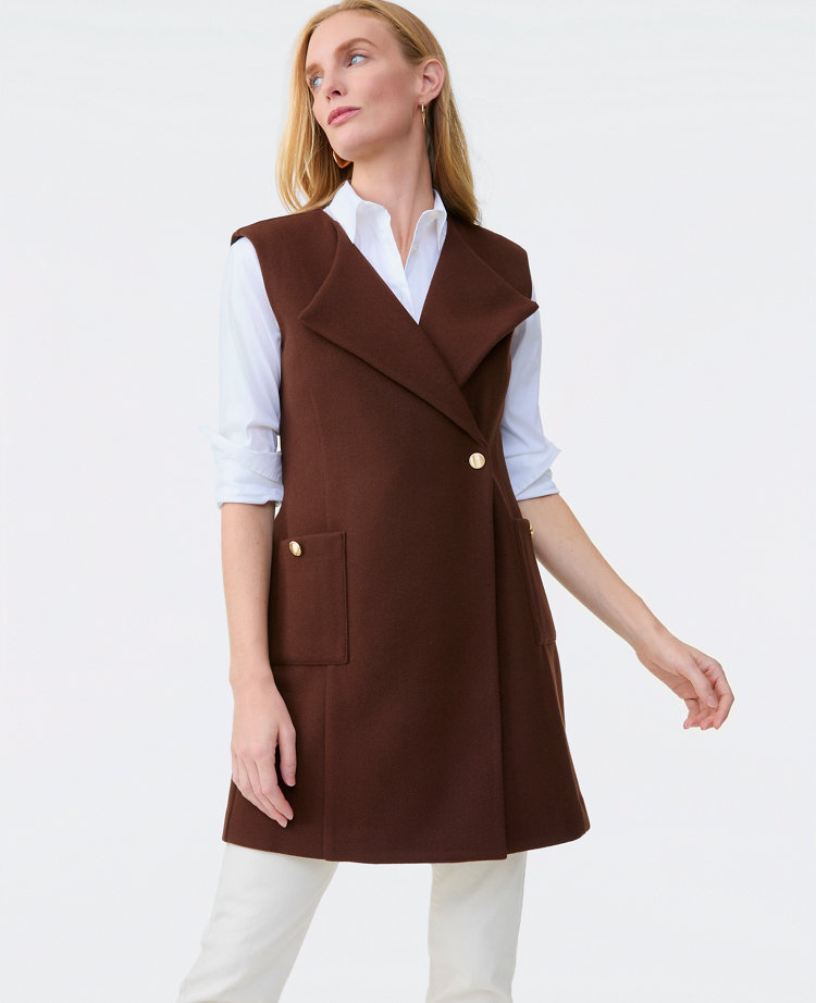 Buttoned Trench Vest
