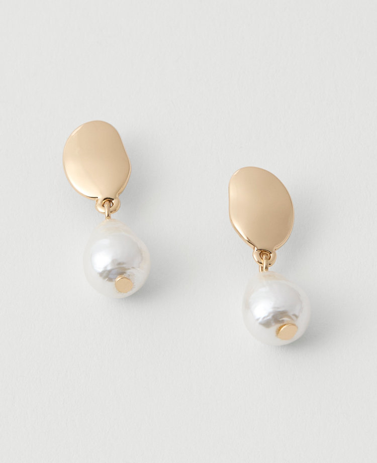 Mini Pearlized Drop Earrings