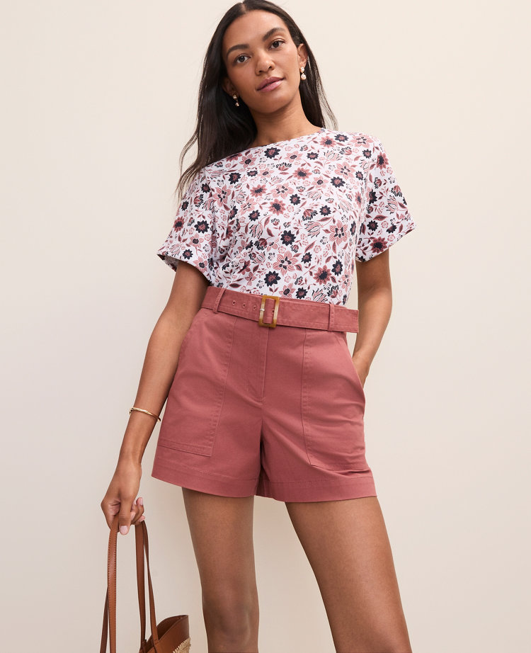 Weekend Floral Crew Neck Top