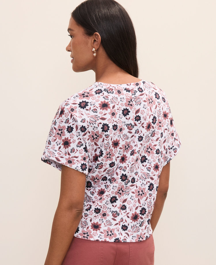 Weekend Floral Crew Neck Top