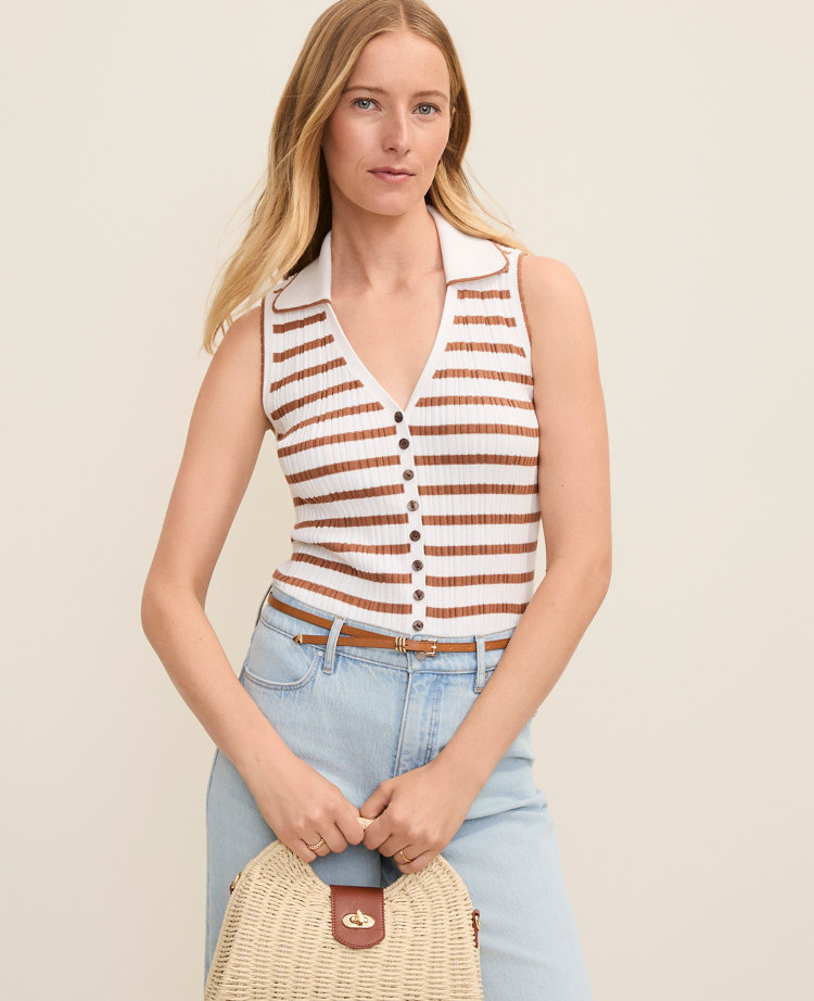 Weekend Striped Sweater Vest carousel Product Image 3