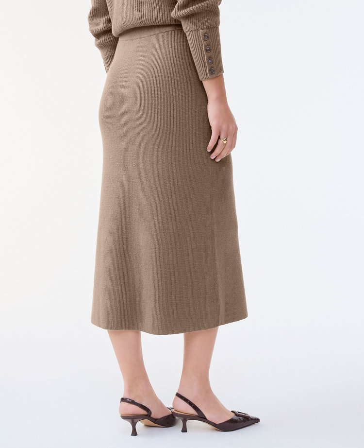 Petite Ribbed Sweater Skirt