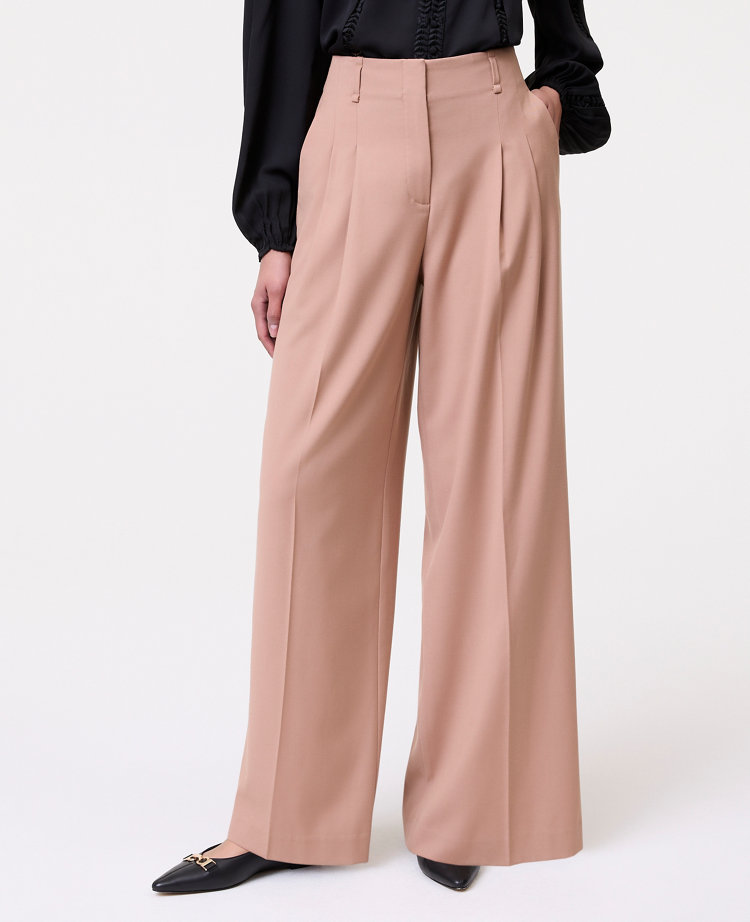 The Petite Pleated Wide-Leg Pant
