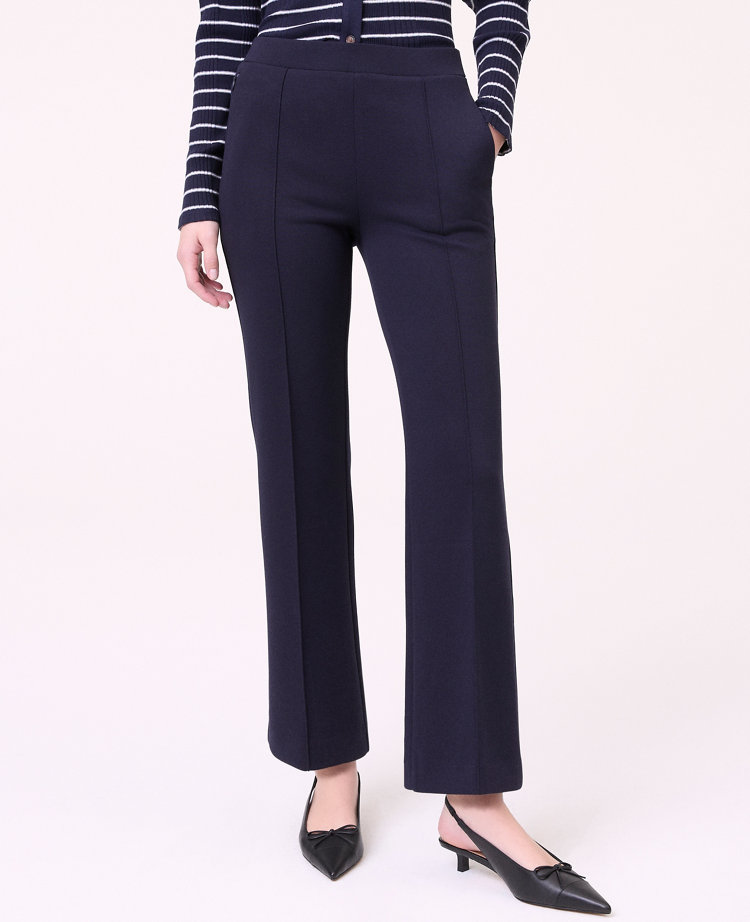 Petite Weekend Collection Knit Flare Ankle Pant