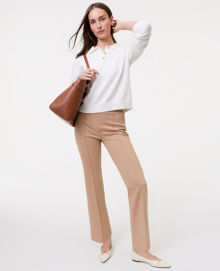 Petite Weekend Collection Knit Flare Ankle Pant